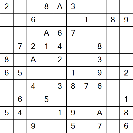 Sudoku 10x10 - Simple