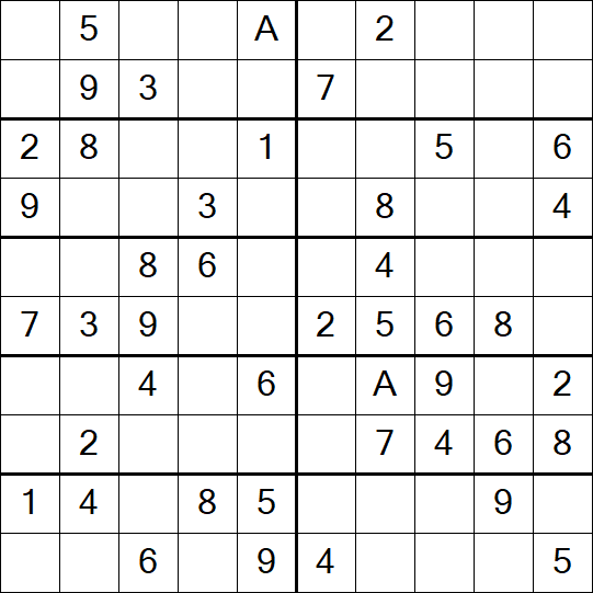Sudoku 10x10 - Einfach