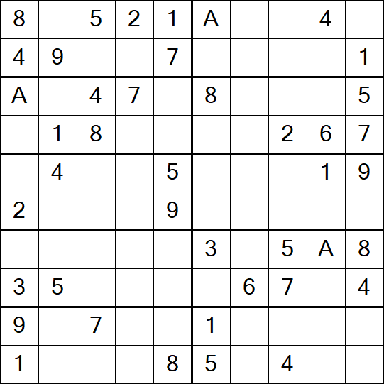 Sudoku 10x10 - Einfach