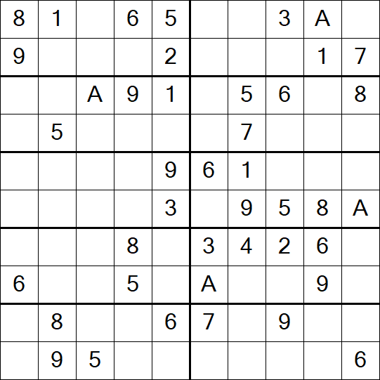 Sudoku 10x10 - Einfach