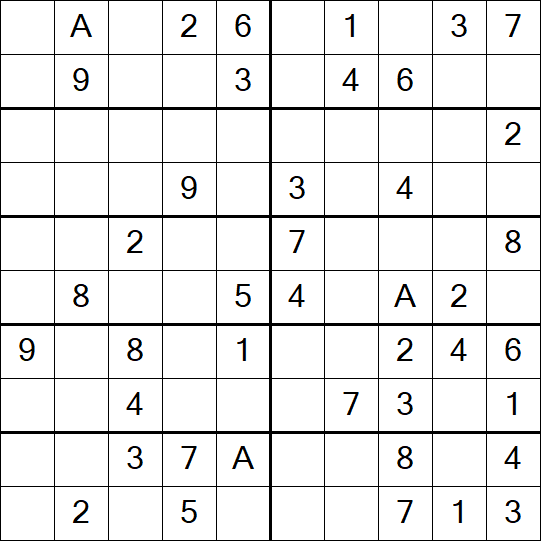 Sudoku 10x10 - Einfach