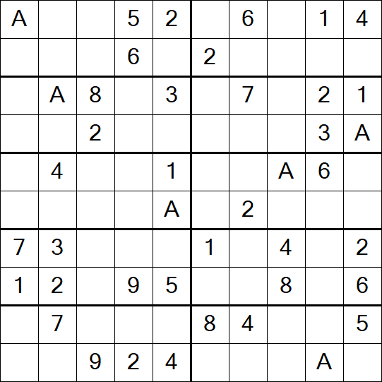 Sudoku 10x10 - Einfach