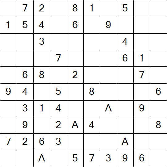 Sudoku 10x10 - Einfach