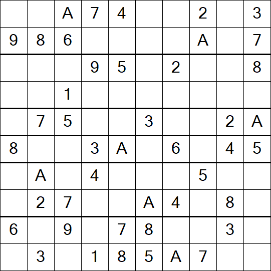 Sudoku 10x10 - Einfach
