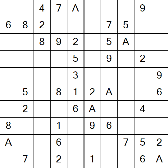 Sudoku 10x10 - Einfach