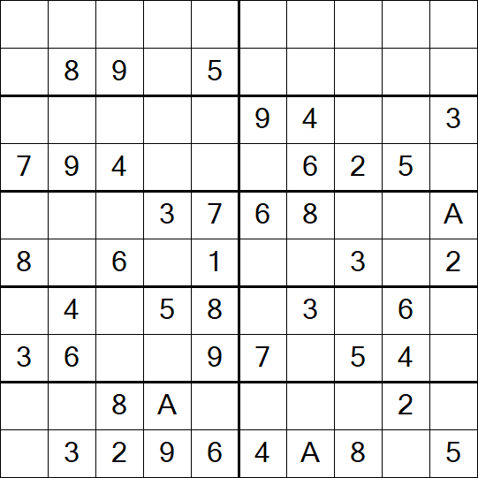 Sudoku 10x10 - Einfach