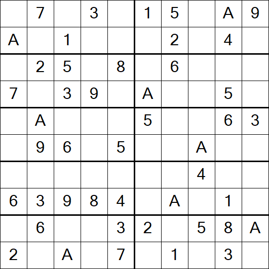 Sudoku 10x10 - Einfach
