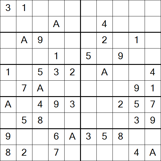 Sudoku 10x10 - Easy