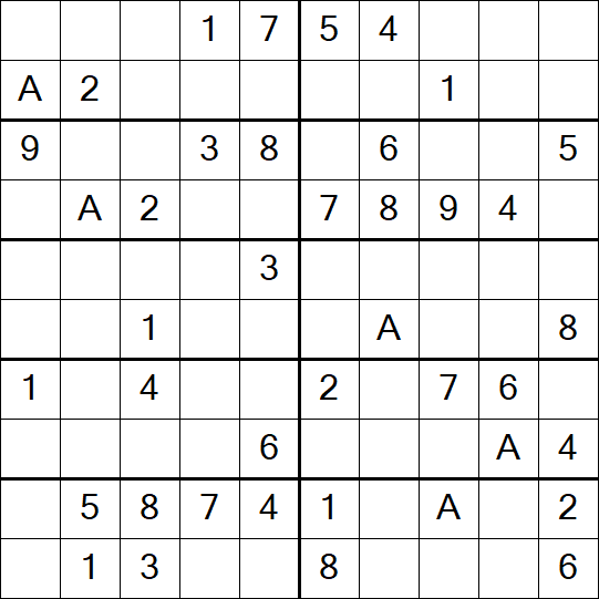 Sudoku 10x10 - Einfach