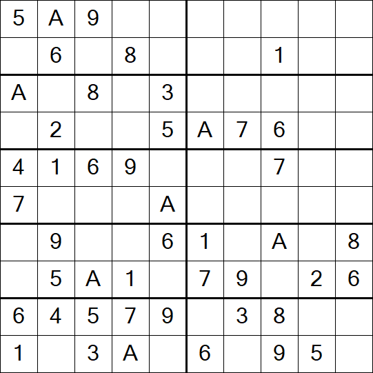 Sudoku 10x10 - Einfach