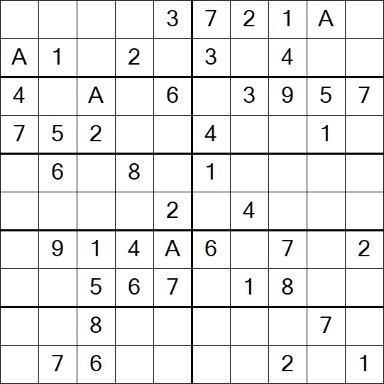 Sudoku 10x10 - Einfach