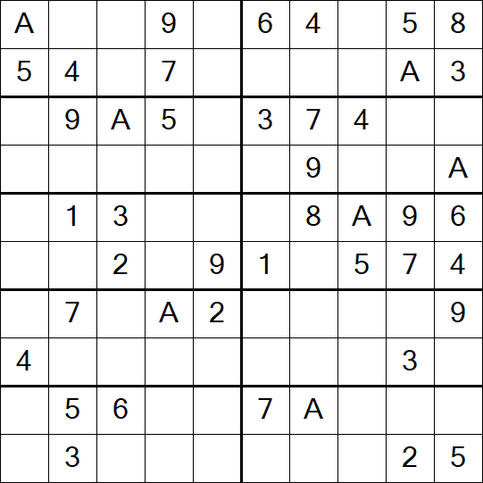 Sudoku 10x10 - Einfach