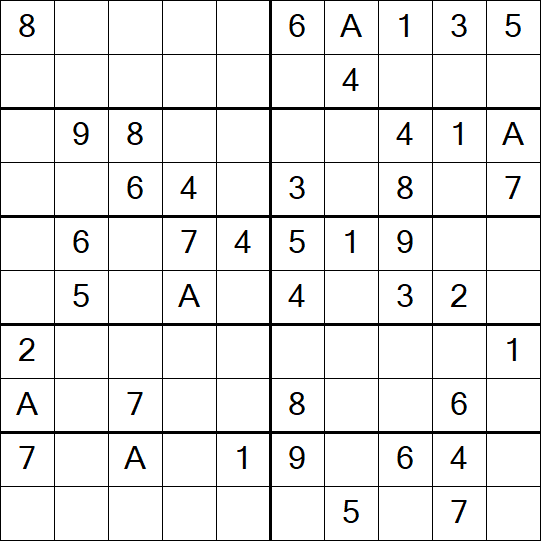 Sudoku 10x10 - Einfach