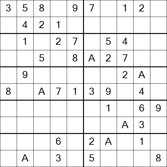 Sudoku 10x10 - Einfach