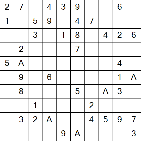 Sudoku 10x10 - Einfach