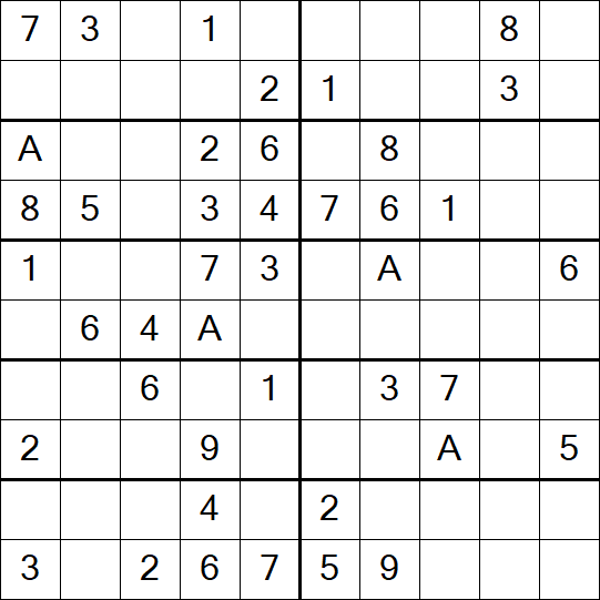 Sudoku 10x10 - Einfach