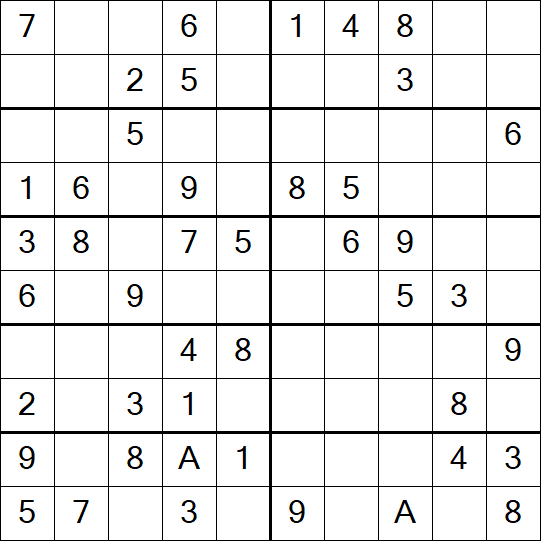 Sudoku 10x10 - Einfach