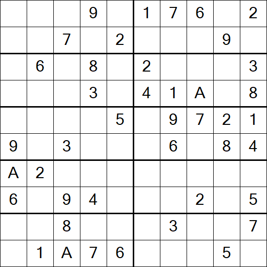 Sudoku 10x10 - Einfach