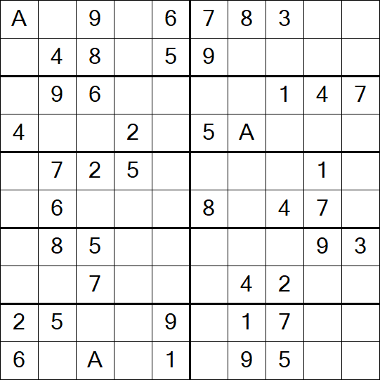 Sudoku 10x10 - Einfach