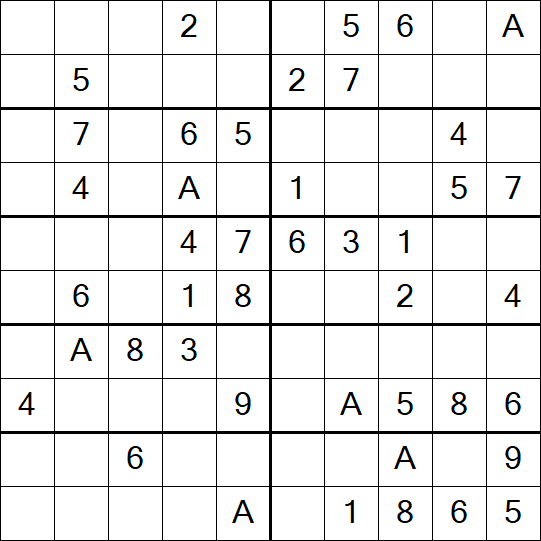 Sudoku 10x10 - Einfach