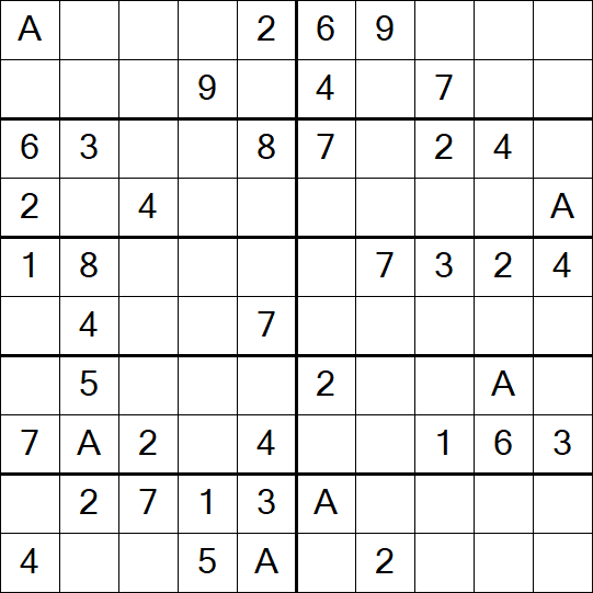 Sudoku 10x10 - Einfach
