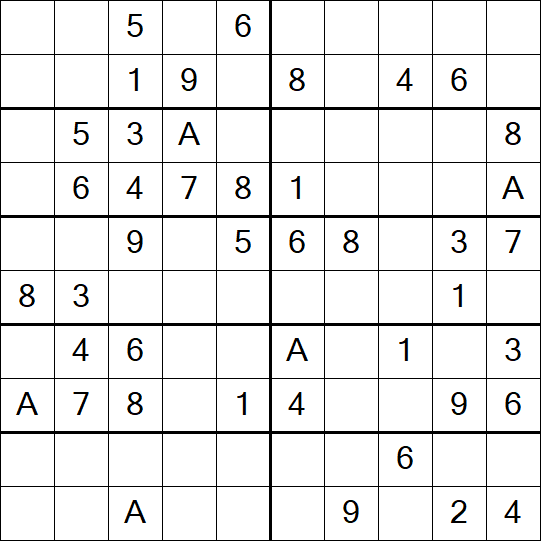 Sudoku 10x10 - Einfach