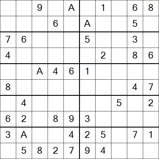 Sudoku 10x10 - Einfach