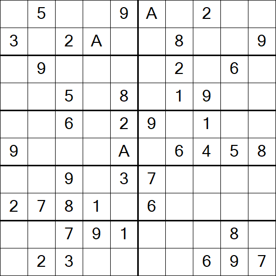 Sudoku 10x10 - Einfach
