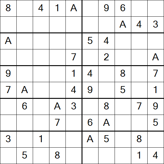 Sudoku 10x10 - Einfach