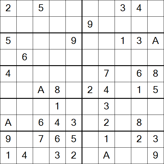 Sudoku 10x10 - Einfach