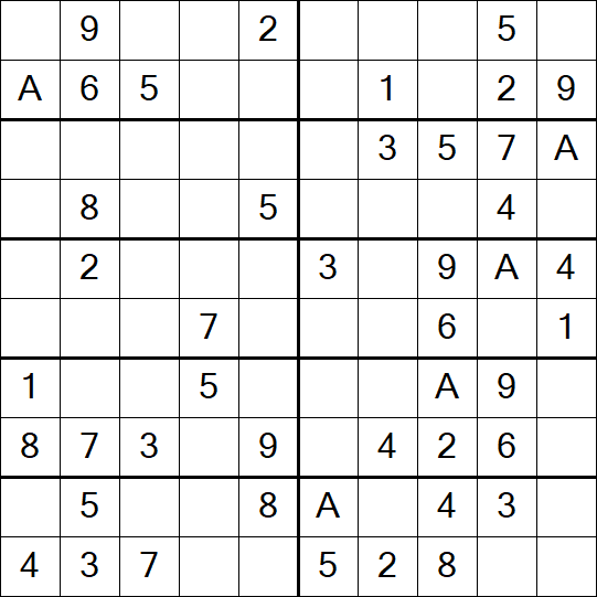 Sudoku 10x10 - Simple