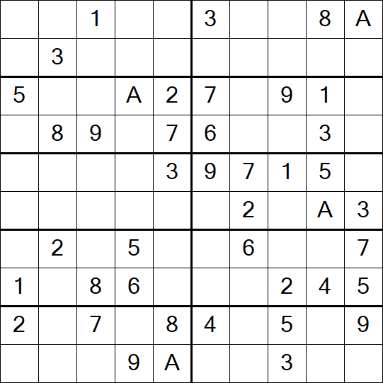 Sudoku 10x10 - Simple