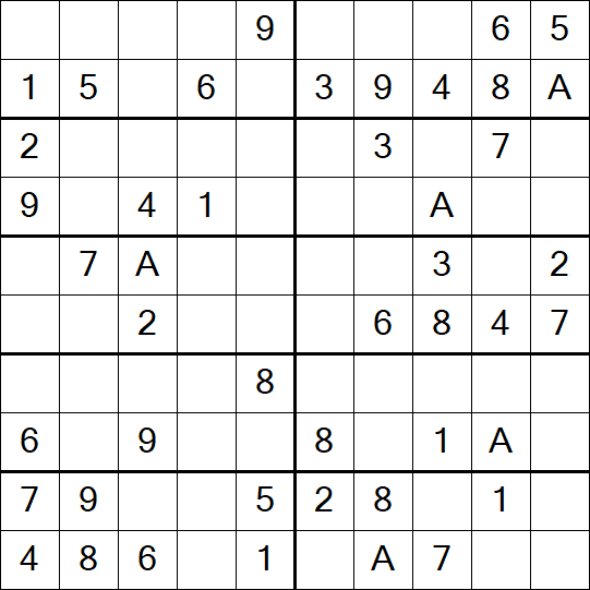 Sudoku 10x10 - Simple