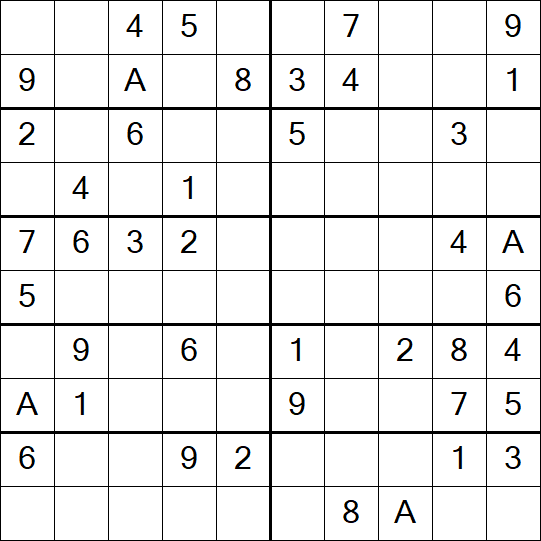 Sudoku 10x10 - Einfach