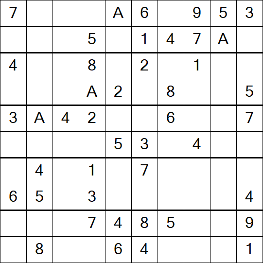 Sudoku 10x10 - Einfach