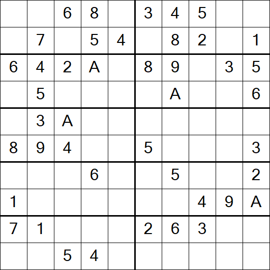 Sudoku 10x10 - Einfach