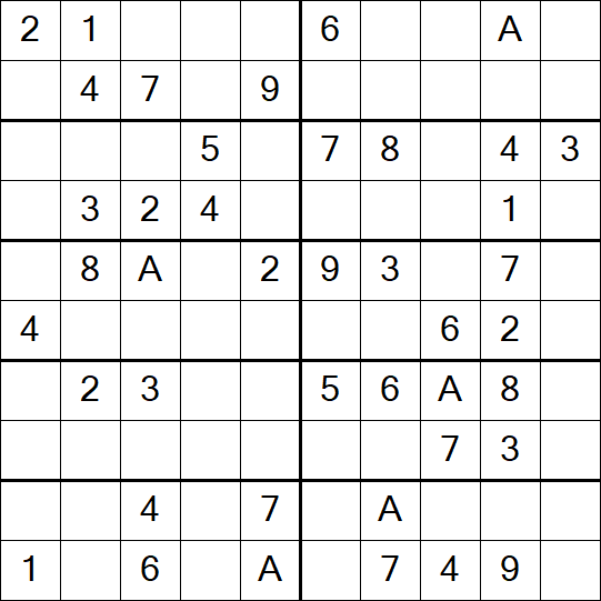 Sudoku 10x10 - Easy