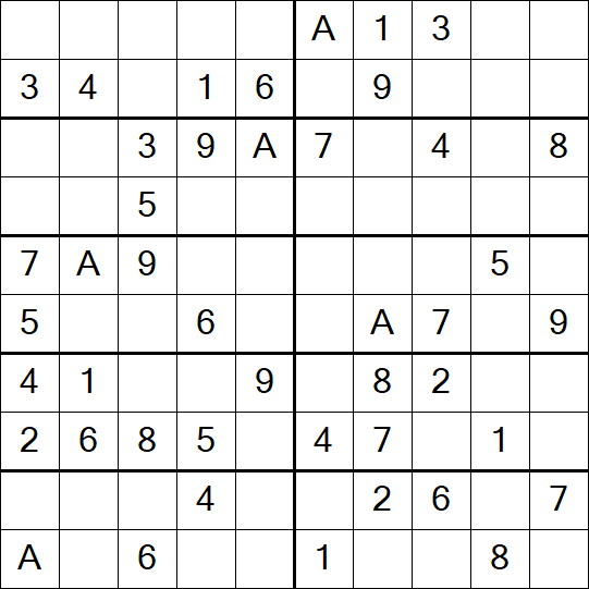Sudoku 10x10 - Easy