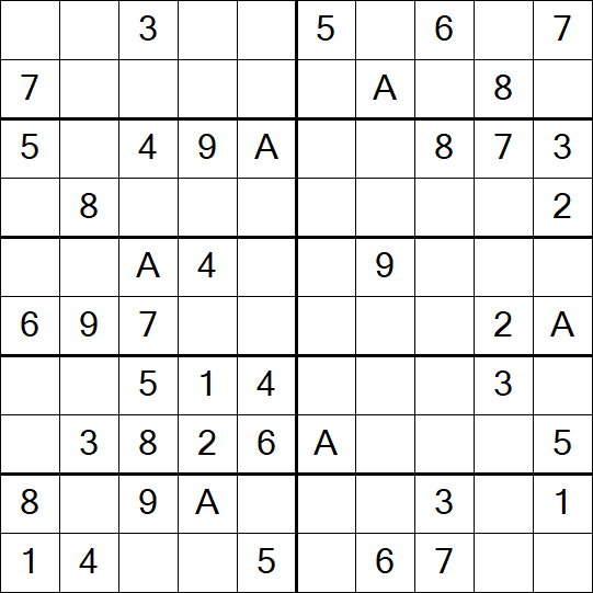Sudoku 10x10 - Easy