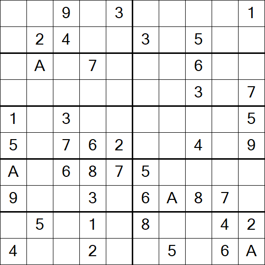 Sudoku 10x10 - Easy