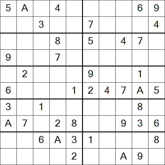 Sudoku 10x10 - Simple