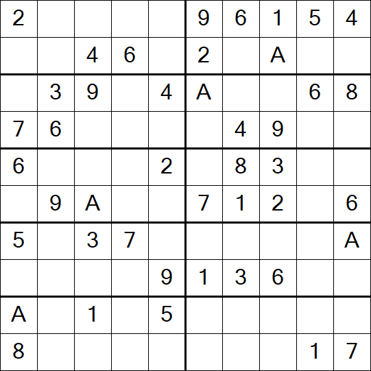 Sudoku 10x10 - Einfach