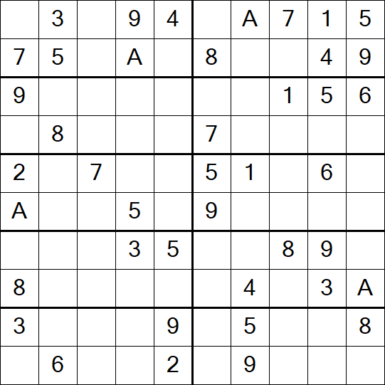 Sudoku 10x10 - Easy