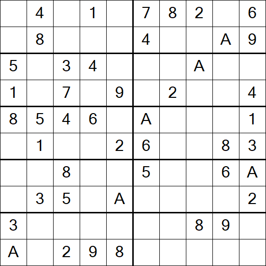 Sudoku 10x10 - Simple
