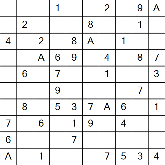 Sudoku 10x10 - Simple