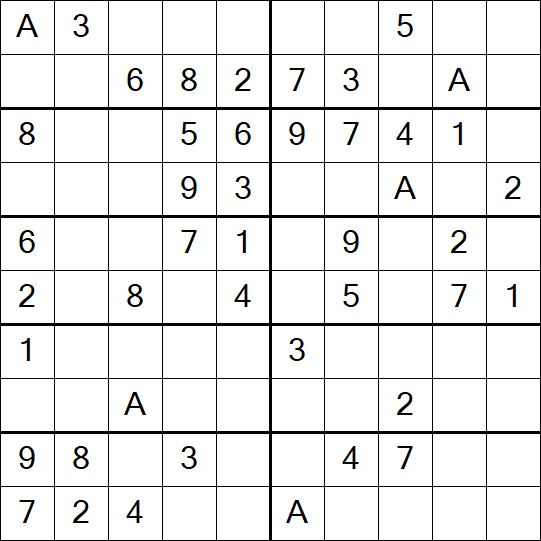 Sudoku 10x10 - Einfach