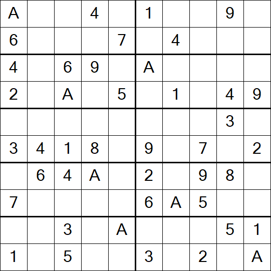 Sudoku 10x10 - Einfach