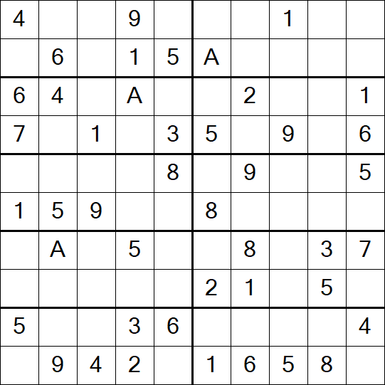 Sudoku 10x10 - Einfach
