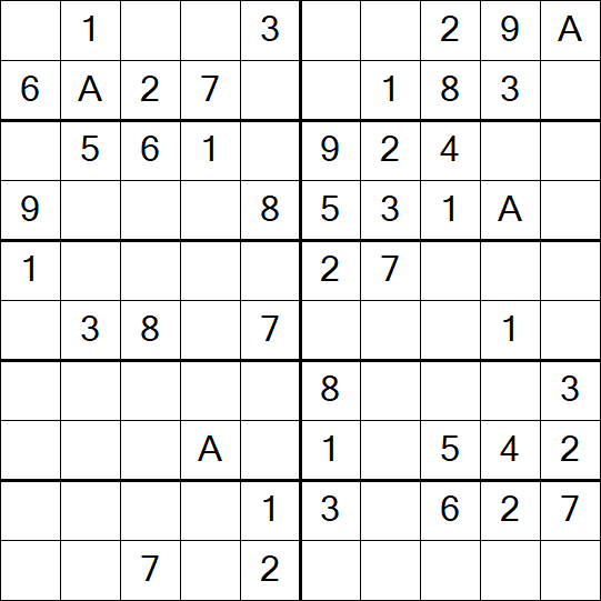 Sudoku 10x10 - Einfach