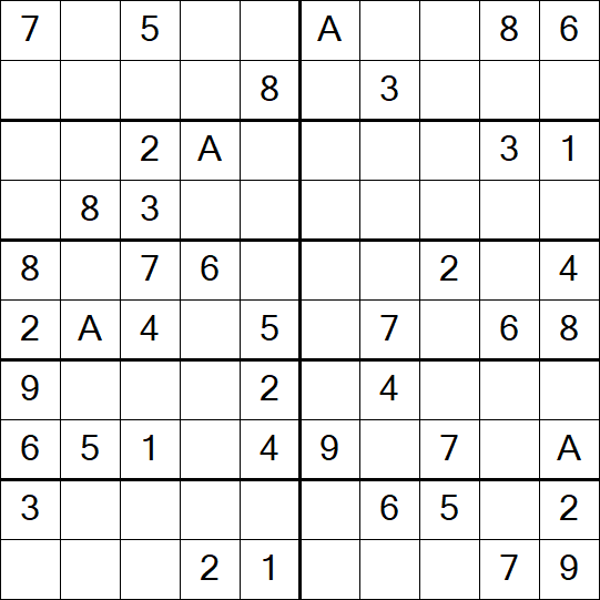 Sudoku 10x10 - Einfach